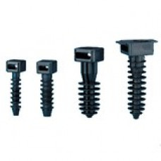 PANDUIT Masonry Push Barb Cable Tie Mount - Black - 50 Pack - TAA Compliance MPMWH32-L0
