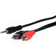 Comprehensive Standard Splitter Audio Cable - for Audio Device - Splitter Cable - 25 ft - 1 x Mini-phone Male Stereo Audio - 2 x RCA Male Stereo Audio - RoHS Compliance MPS-2PP-25ST