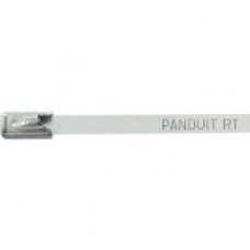 Panduit Pan-Steel Cable Tie - Natural - 100 Pack - 180 lb Loop Tensile - Stainless Steel - TAA Compliance MRT4S-C4