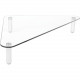 Kantek Glass Top Corner Monitor Riser - 40 lb Load Capacity - 3.3" Height x 19.7" Width - Clear MS390
