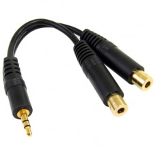 Startech.Com Stereo Splitter Cable - Phono Stereo 3.5mm (M) - Phono 2x Stereo (F) - 6in - Mini-phone Female - Mini-phone Male - 6 MUY1MFF