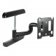 Milestone Av Technologies Chief Flat Panel Swing Arm Wall Mount MWRUB-G - Mounting kit (swing arm) - for flat panel - black, silver - screen size: 32"-55" - mounting interface: 100 x 100 mm - wall-mountable - TAA Compliant - TAA Compliance MWRUB