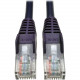 Tripp Lite 3ft Cat5 Cat5e Snagless Molded Patch Cable UTP Purple RJ45 M/M 3&#39;&#39; - Category 5e for Network Device, Router, Switch, Printer, Server - 128 MB/s - Patch Cable - 2.95 ft - 1 x RJ-45 Male Network - 1 x RJ-45 Male Network - Gold-pla