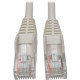 Tripp Lite 5ft Cat5 Cat5e Snagless Molded Patch Cable UTP White RJ45 M/M 5&#39;&#39; - Category 5e for Network Device, Router, Switch, Printer, Server - 128 MB/s - Patch Cable - 5 ft - 1 x RJ-45 Male Network - 1 x RJ-45 Male Network - Gold-plated 