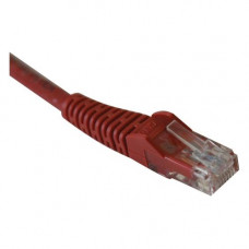 Tripp Lite 50ft Cat5e / Cat5 Snagless Molded Patch Cable RJ45 M/M Red 50&#39;&#39; - 50 ft Category 5e Network Cable for Network Device - First End: 1 x RJ-45 Male Network - Second End: 1 x RJ-45 Male Network - Patch Cable - Red - RoHS Compliance 