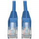 Tripp Lite 14ft Cat5e / Cat5 Snagless Molded Patch Cable RJ45 M/M Blue 14&#39;&#39; - 14ft - 1 x RJ-45 Male - 1 x RJ-45 Male - Blue N001-014-BL