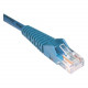 Tripp Lite 15ft Cat5e / Cat5 Snagless Molded Patch Cable RJ45 M/M Blue 15&#39;&#39; - Category 5e - 15ft - 1 x RJ-45 Male Network - 1 x RJ-45 Male Network - Blue - RoHS, TAA Compliance N001-015-BL