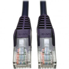 Tripp Lite 25ft Cat5 Cat5e Snagless Molded Patch Cable UTP Purple RJ45 M/M 25&#39;&#39; - Category 5e for Network Device, Router, Switch, Printer, Server - 128 MB/s - Patch Cable - 25 ft - 1 x RJ-45 Male Network - 1 x RJ-45 Male Network - Gold-pla