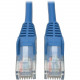 Tripp Lite Cat5e 350 MHz Snagless Molded UTP Patch Cable (RJ45 M/M), Blue, 35 ft. - 35 ft Category 5e Network Cable for Computer, Server, Printer, Photocopier, Router, Blu-ray Player, Switch - First End: 1 x RJ-45 Male Network - Second End: 1 x RJ-45 Male