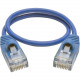 Tripp Lite 1ft Cat5e Cat5 Snagless Molded Slim UTP Patch Cable RJ45 M/M Blue 1&#39;&#39; - 1 ft Category 5e Network Cable for Network Device, Switch, Router, Server, Modem, Printer - First End: 1 x RJ-45 Male Network - Second End: 1 x RJ-45 Male N