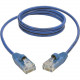 Tripp Lite 3ft Cat5e Cat5 Snagless Molded Slim UTP Patch Cable RJ45 M/M Blue 3&#39;&#39; - 3 ft Category 5e Network Cable for Network Device, Switch, Router, Server, Modem, Printer - First End: 1 x RJ-45 Male Network - Second End: 1 x RJ-45 Male N