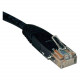 Tripp Lite 6ft Cat5e / Cat5 350MHz Molded Patch Cable RJ45 M/M Black 6&#39;&#39; - Category 5e - 6ft - 1 x RJ-45 Male Network - 1 x RJ-45 Male Network - Black - RoHS, TAA Compliance N002-006-BK