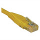 Tripp Lite 15ft Cat5e / Cat5 350MHz Molded Patch Cable RJ45 M/M Yellow 15&#39;&#39; - 15 ft Category 5e Network Cable for Network Device - First End: 1 x RJ-45 Male Network - Second End: 1 x RJ-45 Male Network - Patch Cable - Yellow - RoHS Complia