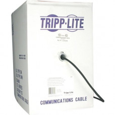 Tripp Lite 1000ft Cat5 / Cat5e Bulk Cable Solid CMP Plenum PVC Black 1000&#39;&#39; - Category 5e for Network Device, Patch Panel, Switch, Router - 128 MB/s - 1000 ft - 1 x Bare Wire - 1 x Bare Wire - Black - TAA Compliance N024-01K-BK