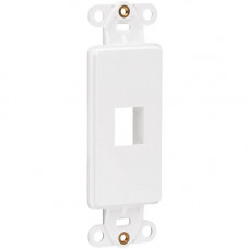 Tripp Lite Center Plate Insert, Decora Style - Vertical, 1 Port - 1 x Total Number of Socket(s) - White - Acrylonitrile Butadiene Styrene (ABS) - TAA Compliance N042D-001V-WH