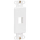 Tripp Lite Center Plate Insert, Decora Style - Vertical, 1 Port - 1 x Total Number of Socket(s) - White - Acrylonitrile Butadiene Styrene (ABS) - TAA Compliance N042D-001V-WH