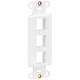 Tripp Lite Center Plate Insert, Decora Style - Vertical, 3 Ports - 3 x Total Number of Socket(s) - White - Acrylonitrile Butadiene Styrene (ABS) - TAA Compliance N042D-003V-WH