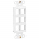 Tripp Lite Center Plate Insert, Decora Style - Vertical, 6 Ports - 6 x Total Number of Socket(s) - White - Acrylonitrile Butadiene Styrene (ABS) - TAA Compliance N042D-006V-WH