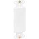 Tripp Lite Center Plate Insert, Decora Style - Vertical, Blank - White - Acrylonitrile Butadiene Styrene (ABS) - TAA Compliance N042D-100V-WH