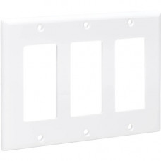 Tripp Lite Triple-Gang Faceplate, Decora Style - Vertical, White - 3-gang - White - Acrylonitrile Butadiene Styrene (ABS) - TAA Compliance N042D-300-WH