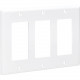 Tripp Lite Triple-Gang Faceplate, Decora Style - Vertical, White - 3-gang - White - Acrylonitrile Butadiene Styrene (ABS) - TAA Compliance N042D-300-WH