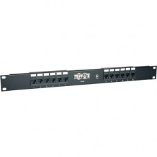 Tripp Lite 12-Port Cat5e Cat5 Rackmount Patch Panel 568B 110 Punch 1URM TAA - 568B, RJ45 Ethernet" - TAA Compliance N052-012