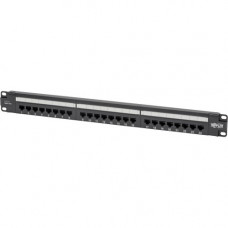 Tripp Lite Cat5 / Cat5e PoE Patch Panel 24-Port 110 568A/B RJ45 1URM TAA - 24 Port(s) - 24 x RJ-45 - 1U High - Black - 19" Wide - Rack-mountable - TAA Compliant - TAA Compliance N052-P24