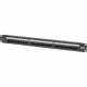 Tripp Lite Cat5 / Cat5e PoE Patch Panel 24-Port 110 568A/B RJ45 1URM TAA - 24 Port(s) - 24 x RJ-45 - 1U High - Black - 19" Wide - Rack-mountable - TAA Compliant - TAA Compliance N052-P24