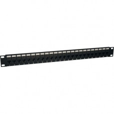 Tripp Lite 24-Port Cat5e Cat5 Feedthrough Patch Panel Rackmount 1URM RJ45 Ethernet TAA - Feedthrough Patch Panel, RJ45 Ethernet" - TAA Compliance N054-024