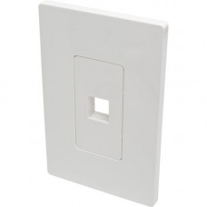 Tripp Lite Single-Gang 1-Port Wall Plate Keystone Cat5/6 USB HDMI Dport RCA - 1 x Total Number of Socket(s) - 1-gang - White - Polycarbonate - TAA Compliance N080-101