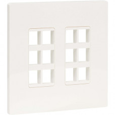 Tripp Lite 12-Port Keystone Double-Gang Faceplate, White, TAA - 12 x Total Number of Socket(s) - 2-gang - White - Polycarbonate - TAA Compliant - TAA Compliance N080-212
