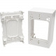 Tripp Lite Single-Gang Surface-Mount Junction Box Wallplate White - 1-gang - White - Acrylonitrile Butadiene Styrene (ABS), Thermoplastic - TAA Compliance N080-SMB1-WH