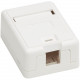 Tripp Lite Surface-Mount Box for Keystone Jack - 1 Port, White - 1 x Total Number of Socket(s) - White - Acrylonitrile Butadiene Styrene (ABS) - TAA Compliance N082-001-WH