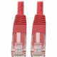 Tripp Lite Cat6 Cat5e Gigabit Molded Patch Cable RJ45 M/M 550MHz Red 1ft 1&#39;&#39; - RJ-45 for Computer, Printer, Gaming Console, Blu-ray Player, Photocopier, Router, Modem - 128 MB/s - Patch Cable - 1 ft - 1 x RJ-45 Male Network - 1 x RJ-45 Mal