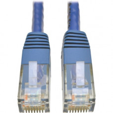 Tripp Lite Cat6 Gigabit Molded Patch Cable RJ45 M/M 550MHz 24 AWG Blue 25&#39;&#39; - Category 6 for Network Device, Router, Modem, Blu-ray Player, Printer, Computer - 128 MB/s - Patch Cable - 25 ft - 1 x RJ-45 Male Network - 1 x RJ-45 Male Networ