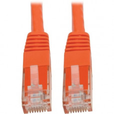 Tripp Lite Cat6 Cat5e Gigabit Molded Patch Cable RJ45 M/M 550MHz Orange 6ft - RJ-45 for Computer, Printer, Gaming Console, Blu-ray Player, Photocopier, Router, Modem - 128 MB/s - Patch Cable - 6 ft - 1 x RJ-45 Male Network - 1 x RJ-45 Male Network - Gold 