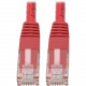 Tripp Lite Cat6 Cat5e Gigabit Molded Patch Cable RJ45 M/M 550MHz Red 6ft 6&#39;&#39; - RJ-45 for Computer, Printer, Gaming Console, Blu-ray Player, Photocopier, Router, Modem - 128 MB/s - Patch Cable - 6 ft - 1 x RJ-45 Male Network - 1 x RJ-45 Mal