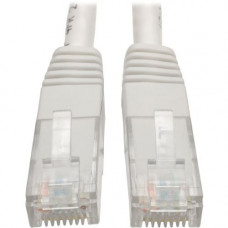 Tripp Lite Cat6 Cat5e Gigabit Molded Patch Cable RJ45 M/M 550MHz White 6ft - RJ-45 for Computer, Printer, Gaming Console, Blu-ray Player, Photocopier, Router, Modem - 128 MB/s - Patch Cable - 6 ft - 1 x RJ-45 Male Network - 1 x RJ-45 Male Network - Gold P