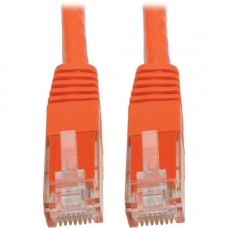 Tripp Lite Cat6 Cat5e Gigabit Molded Patch Cable RJ45 M/M 550MHz Orange 50ft 50&#39;&#39; - RJ-45 for Computer, Printer, Gaming Console, Blu-ray Player, Photocopier, Router, Modem - 128 MB/s - Patch Cable - 50 ft - 1 x RJ-45 Male Network - 1 x RJ-
