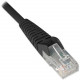 Tripp Lite 1ft Cat6 Gigabit Snagless Molded Patch Cable RJ45 M/M Black 1&#39;&#39; - 1ft N201-001-BK