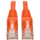 Tripp Lite 1ft Cat6 Snagless Molded Patch Cable UTP Orange RJ45 M/M 1&#39;&#39; - Category 6 for Switch, Hub, Network Device, Router, Server, Modem, Network Adapter - 128 MB/s - Patch Cable - 1 ft - 1 x RJ-45 Male Network - 1 x RJ-45 Male Network 
