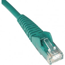 Tripp Lite 3ft Cat6 Gigabit Snagless Molded Patch Cable RJ45 M/M Green 3&#39;&#39; - 3ft - 1 x RJ-45 Male - 1 x RJ-45 Male - Green - TAA Compliance N201-003-GN