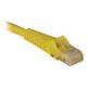 Tripp Lite 4ft Cat6 Gigabit Snagless Molded Patch Cable RJ45 M/M Yellow 4&#39;&#39; - Category 6 for Network Device - 4ft - 1 x RJ-45 Male Network - 1 x RJ-45 Male Network - Yellow - RoHS Compliance N201-004-YW
