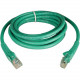 Tripp Lite 7ft Cat6 Gigabit Snagless Molded Patch Cable RJ45 M/M Green 7&#39;&#39; - 7ft - 1 x RJ-45 Male - RJ-45 Male - Green N201-007-GN