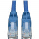 Tripp Lite Cat6 GbE Gigabit Ethernet Snagless Molded Patch Cable UTP Blue RJ45 M/M 8ft 8&#39;&#39; - Category 6 for Network Adapter, Network Device, Router, Server, Modem, Hub, Switch - 128 MB/s - Patch Cable - 7.87 ft - 1 x RJ-45 Male Network - 1