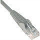 Tripp Lite 10ft Cat6 Gigabit Snagless Molded Patch Cable RJ45 M/M Gray 10&#39;&#39; - 10ft - 1 x RJ-45 Male - 1 x RJ-45 Male - Gray - TAA Compliance N201-010-GY