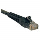 Tripp Lite 20ft Cat6 Gigabit Snagless Molded Patch Cable RJ45 M/M Black 20&#39;&#39; - 20ft - 1 x RJ-45 Male - 1 x RJ-45 Male - Black - TAA Compliance N201-020-BK