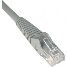 Tripp Lite 50ft Cat6 Gigabit Snagless Molded Patch Cable RJ45 M/M Gray 50&#39;&#39; - 50ft - 1 x RJ-45 Male - 1 x RJ-45 Male - Gray N201-050-GY-P