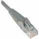 Tripp Lite 25ft Cat6 Gigabit Snagless Molded Patch Cable RJ45 M/M Gray 25&#39;&#39; - 25ft - 1 x RJ-45 Male - 1 x RJ-45 Male - Gray - TAA Compliance N201-025-GY