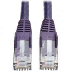 Tripp Lite Cat6 GbE Gigabit Ethernet Snagless Molded Patch Cable UTP Purple RJ45 M/M 50ft 50&#39;&#39; - Category 6 for Network Adapter, Network Device, Router, Server, Modem, Hub, Switch - 128 MB/s - Patch Cable - 49.87 ft - 1 x RJ-45 Male Networ